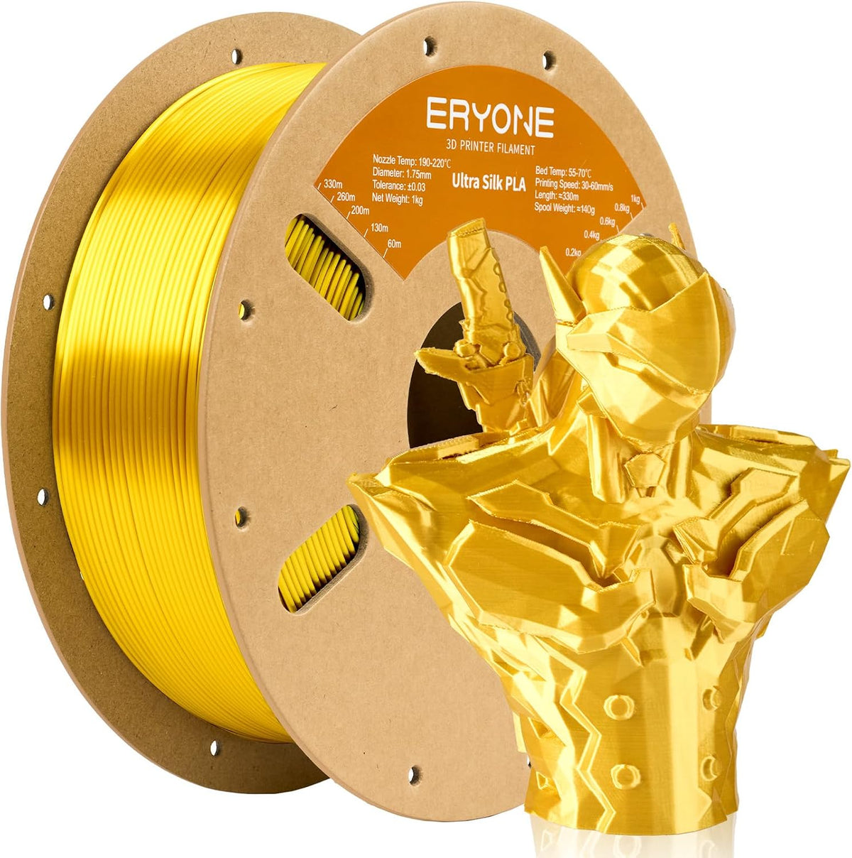 ERYONE Filamento de seda PLA+ de 0.069 in, brillante para impresora...