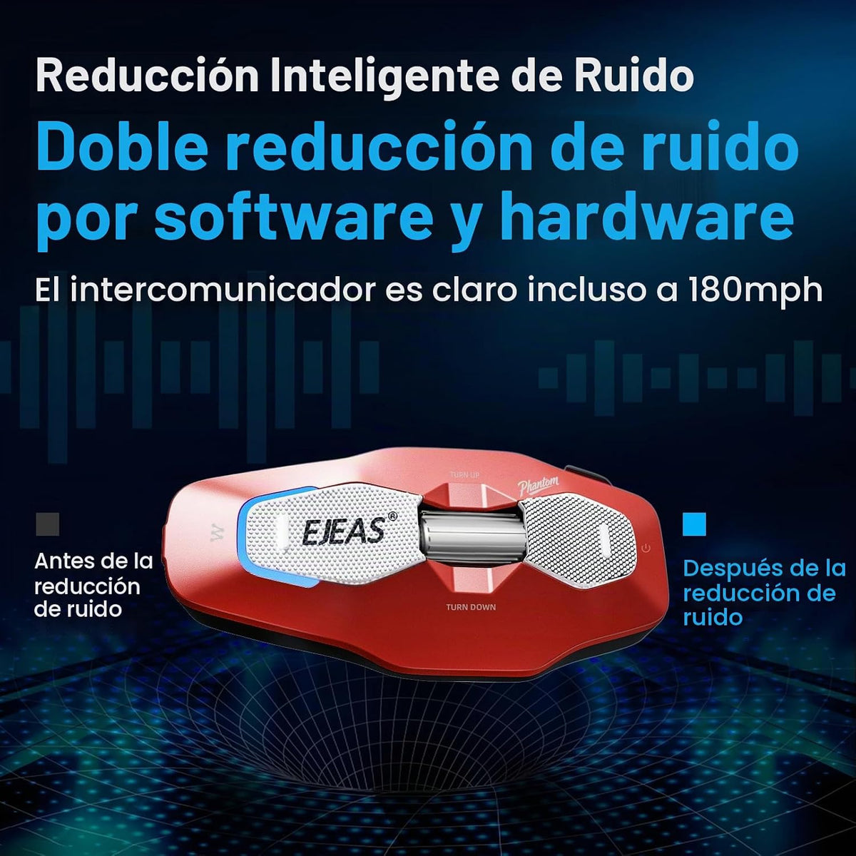 iSunergy X10 - Auriculares Bluetooth para casco de motocicleta, int...