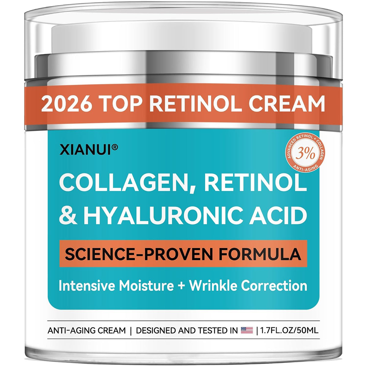 XIANUI Crema Facial de Retinol con Colágeno y Ácido Hialurónico - H...