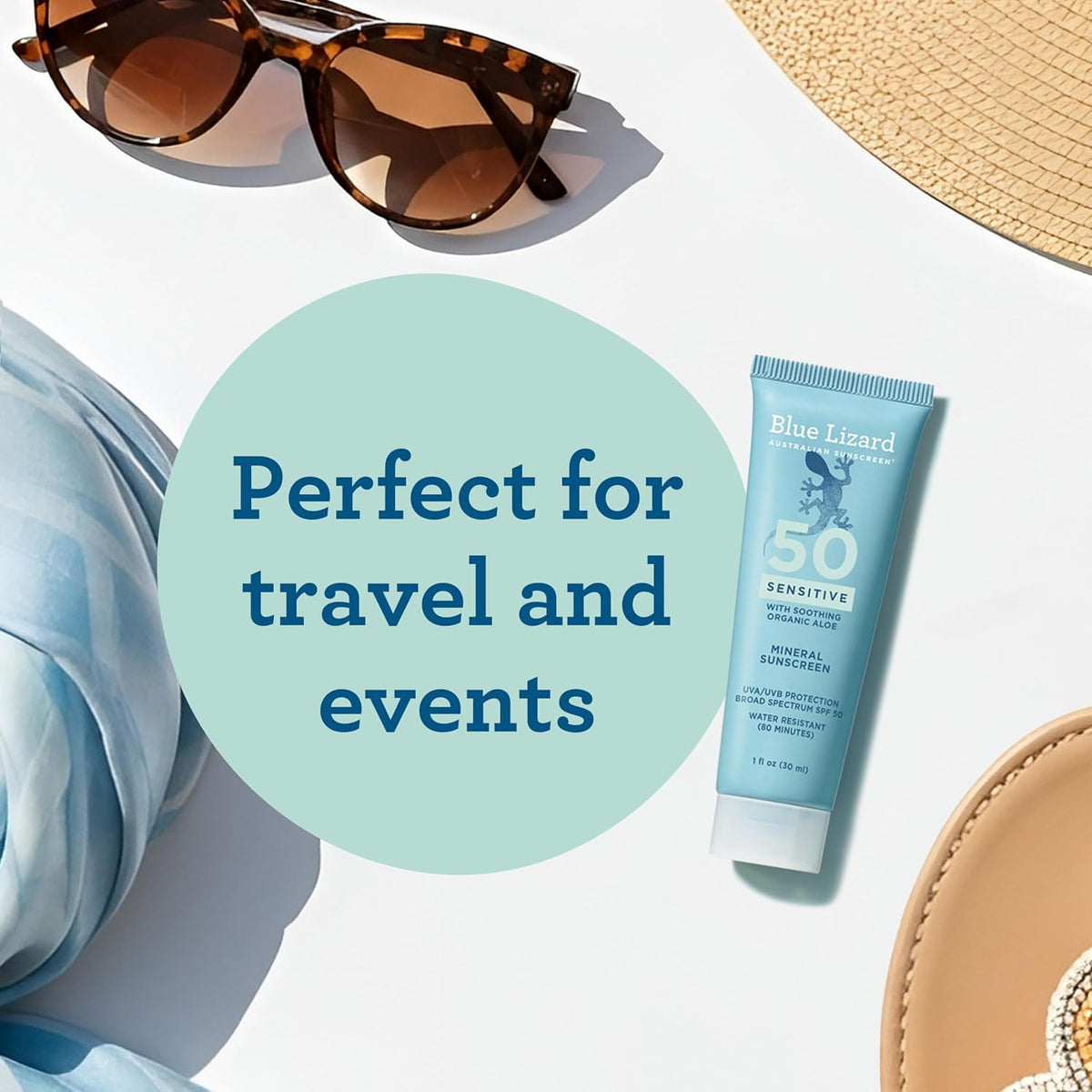 Blue Lizard Sensitive Mineral Sunscreen SPF 50 Loción de protección...