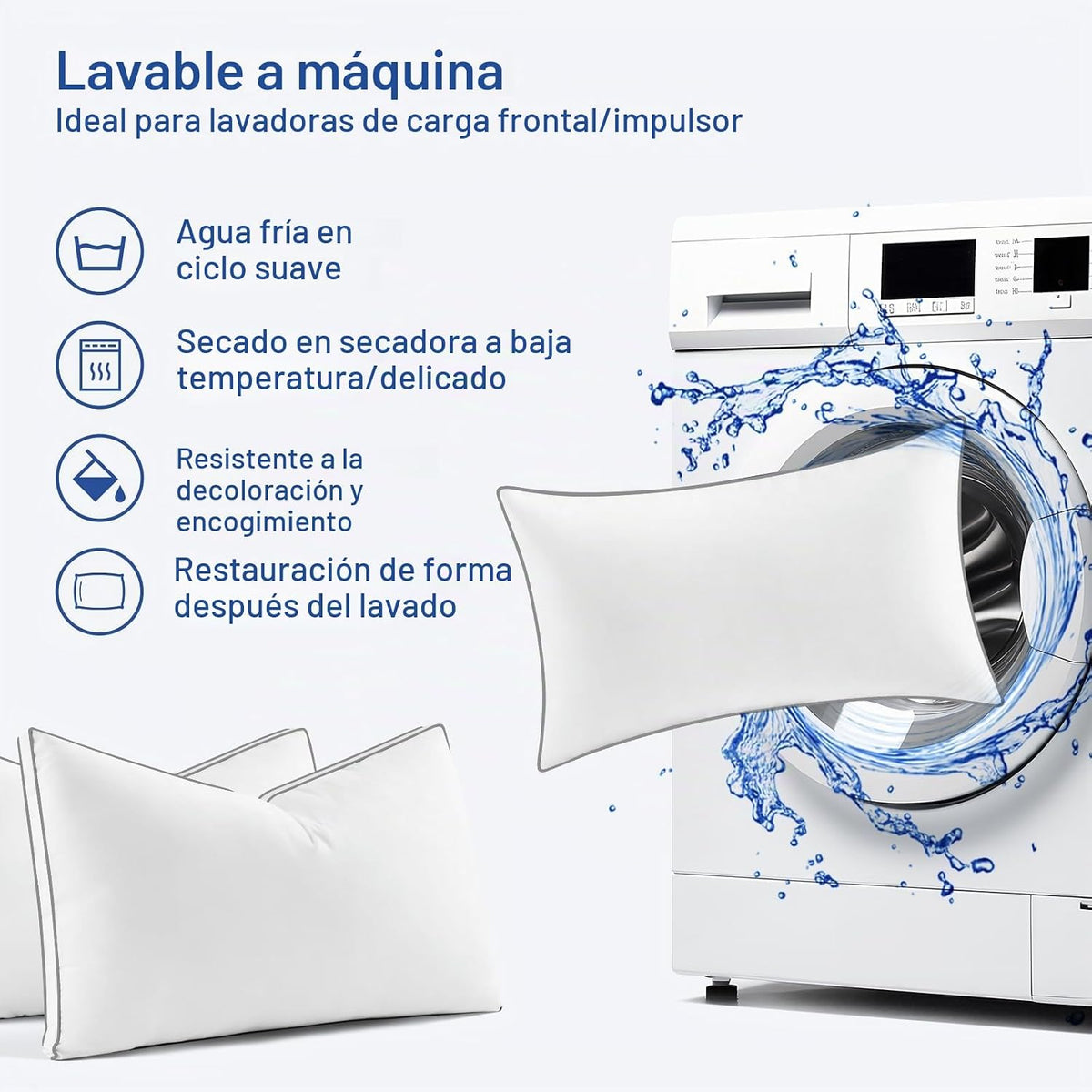 Juego de 2 almohadas premium tamaño King, esponjosas y de soporte c...
