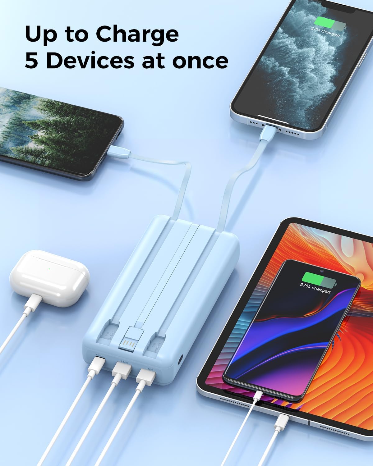 50000mAh 22.5W cargador portátil de carga rápida del banco del pode...