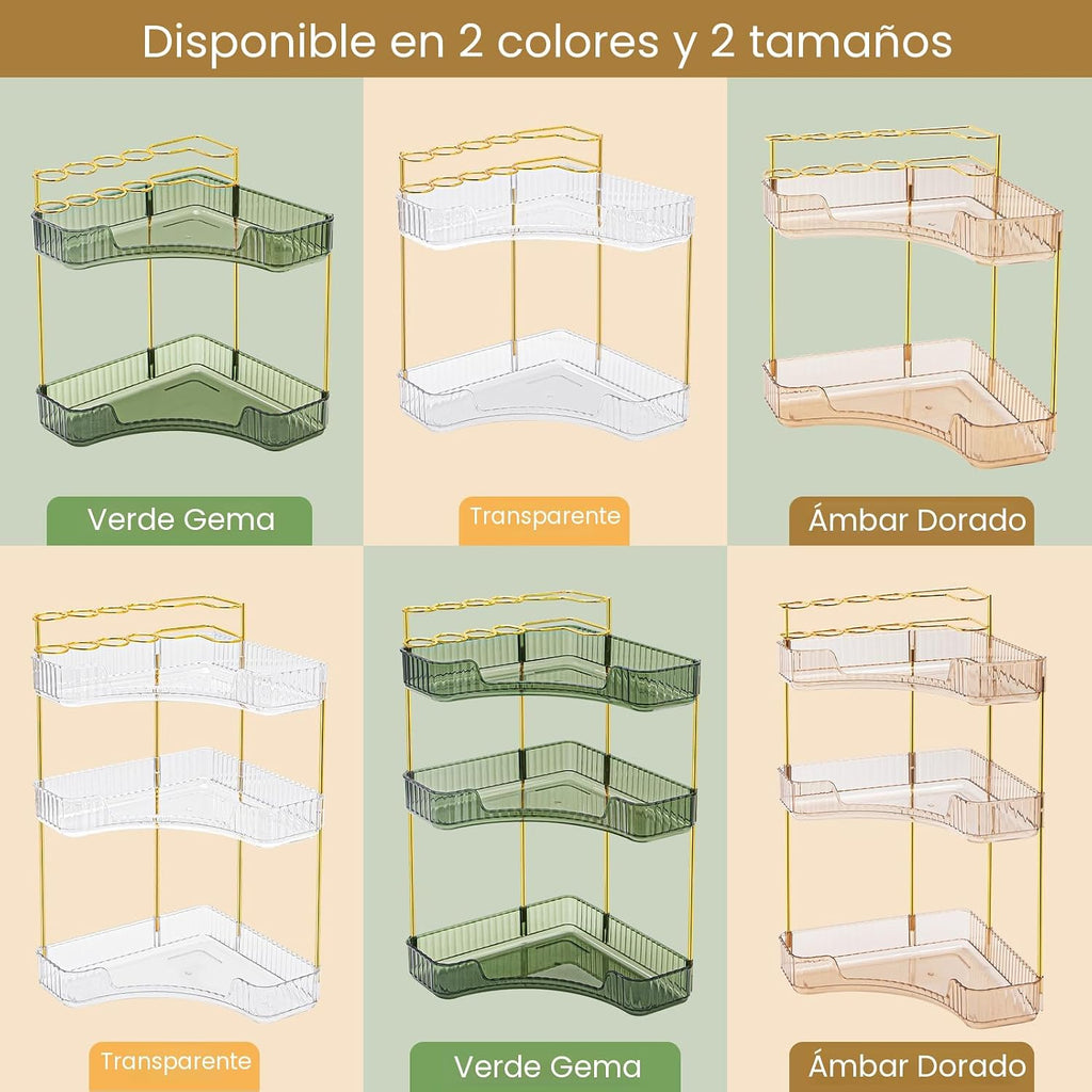 NATURE'S SOURCE Organizador de maquillaje para tocador, organiz...