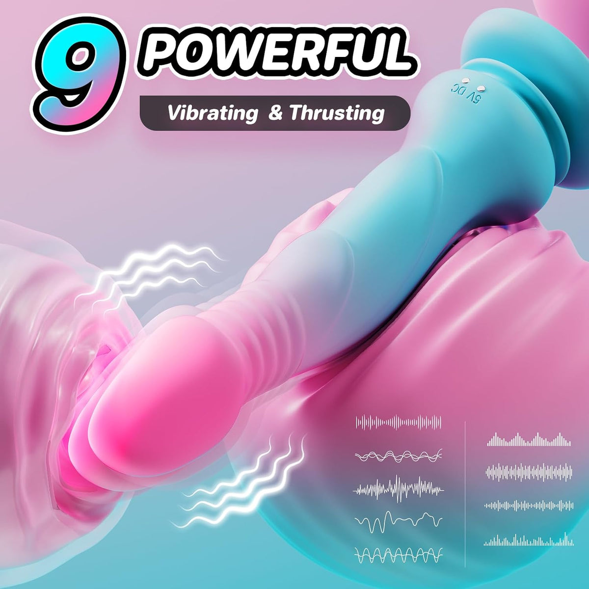 Juguetes sexuales para adultos Vibrador realista de empuje y consol...