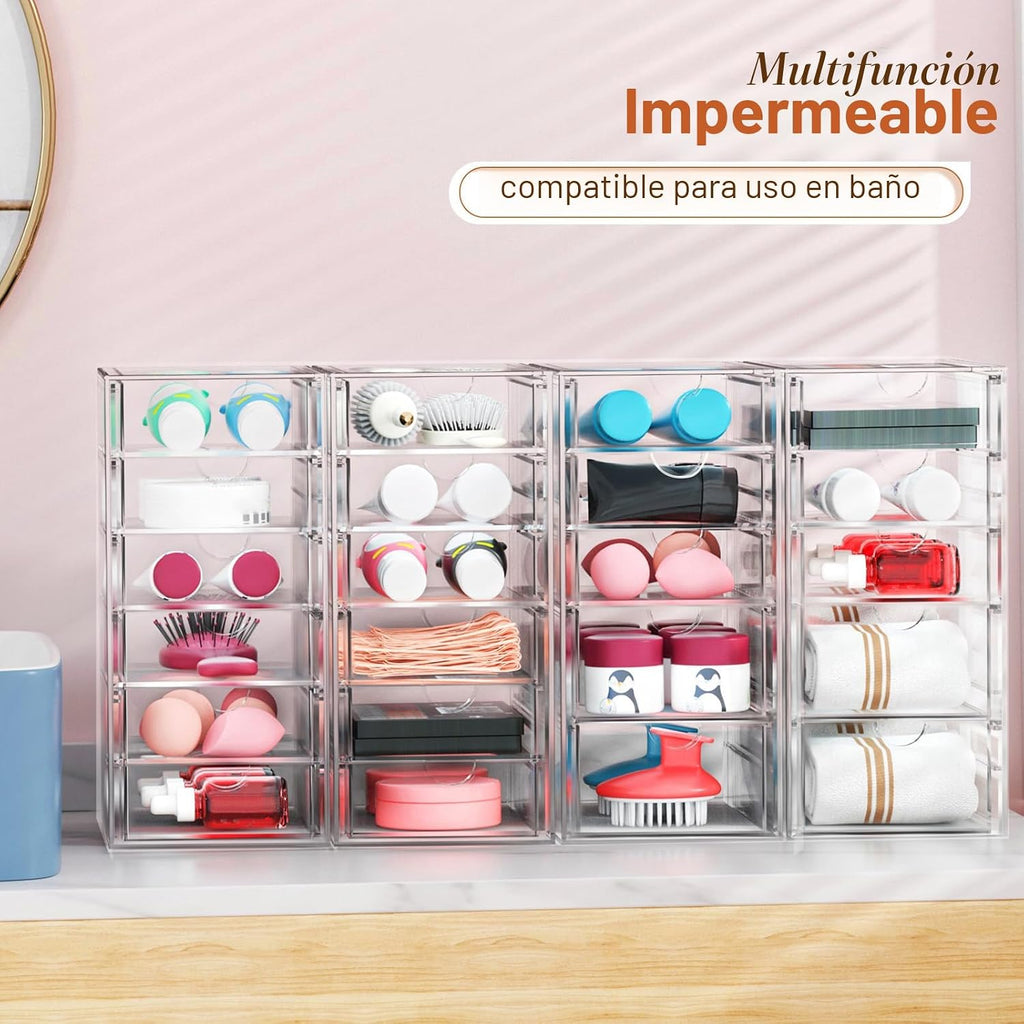 ARSTPEOE Organizador de maquillaje y almacenamiento acrílico de 22...