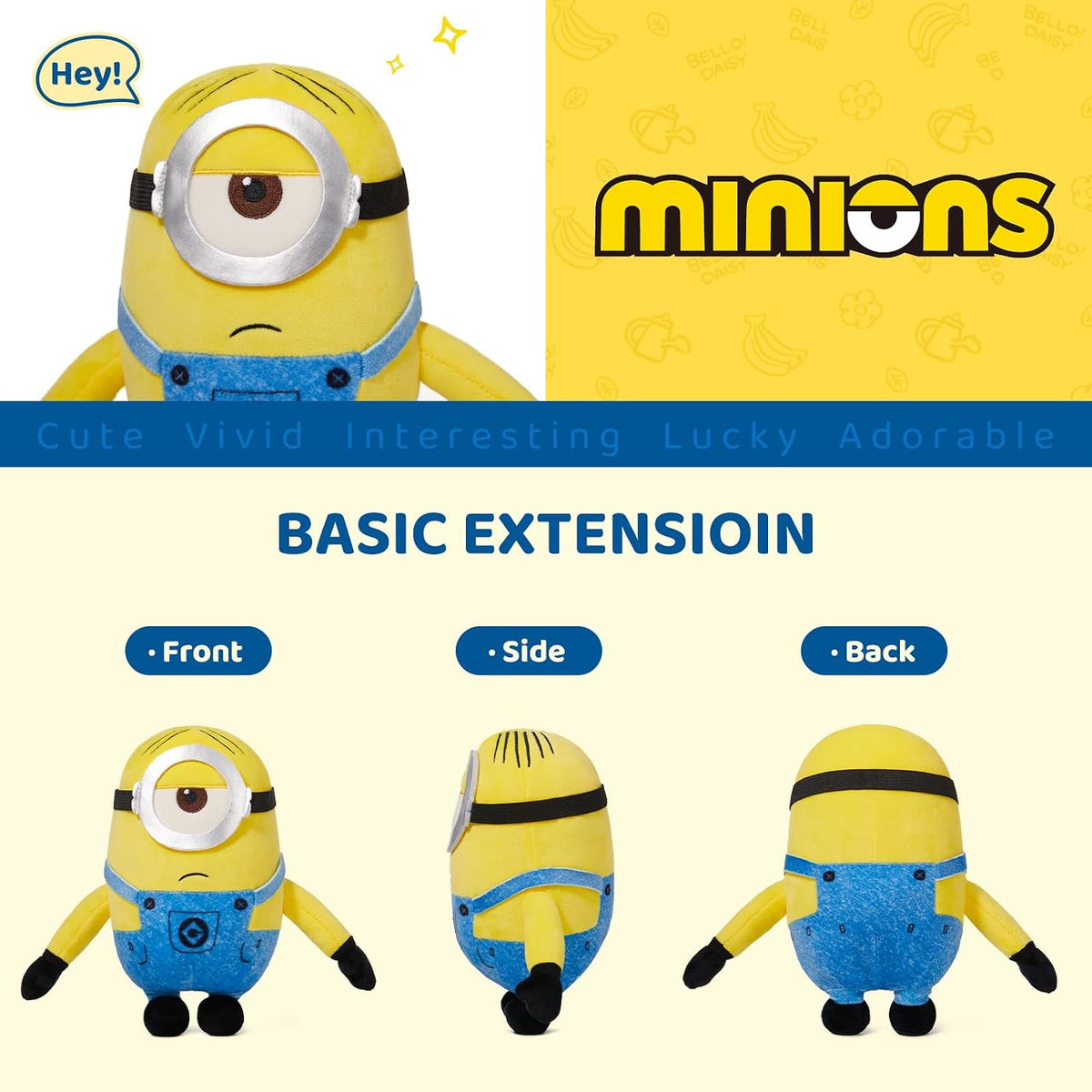 MINISO Animales de Peluche Minions de 9'' Juguete de Peluch...