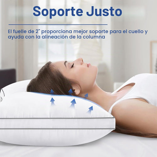 Almohadas Premium de Tamaño Queen, Juego de 2, Almohadas de Cama Su...