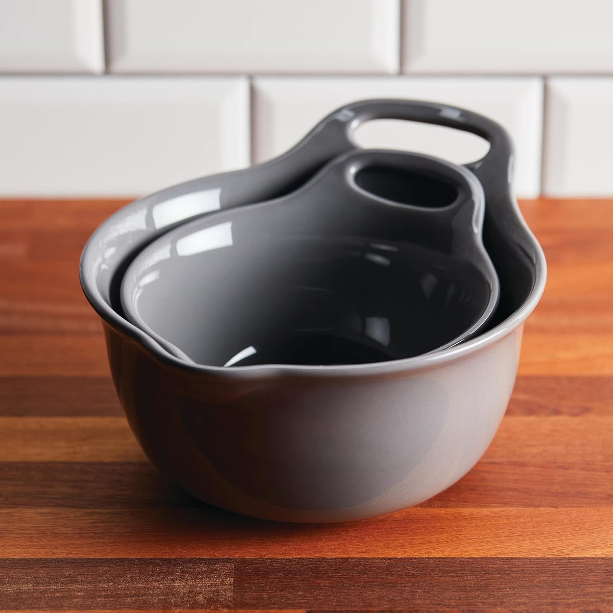 Rachael Ray Ceramics - Juego de cuencos para mezclar con boquilla d...