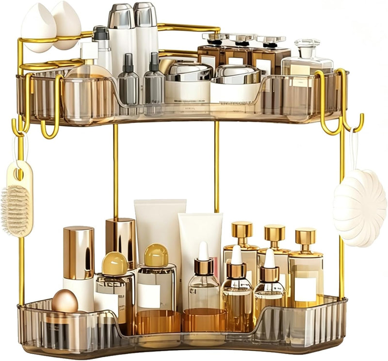 Greenby Organizador esquinero de 2 niveles para mostrador de baño,...