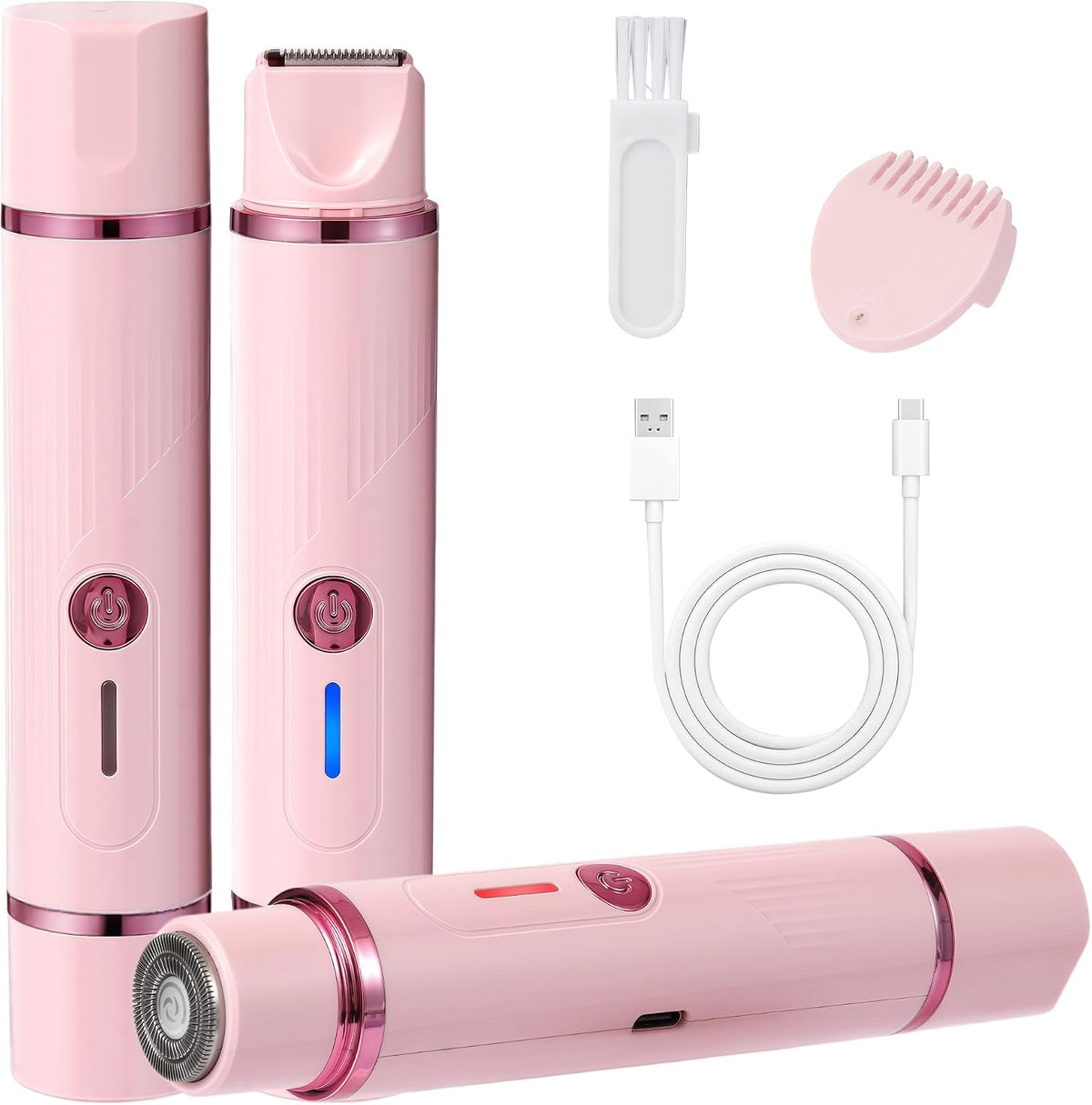 Syaws Recortadora de bikini, depilación facial 2 en 1 para mujeres,...