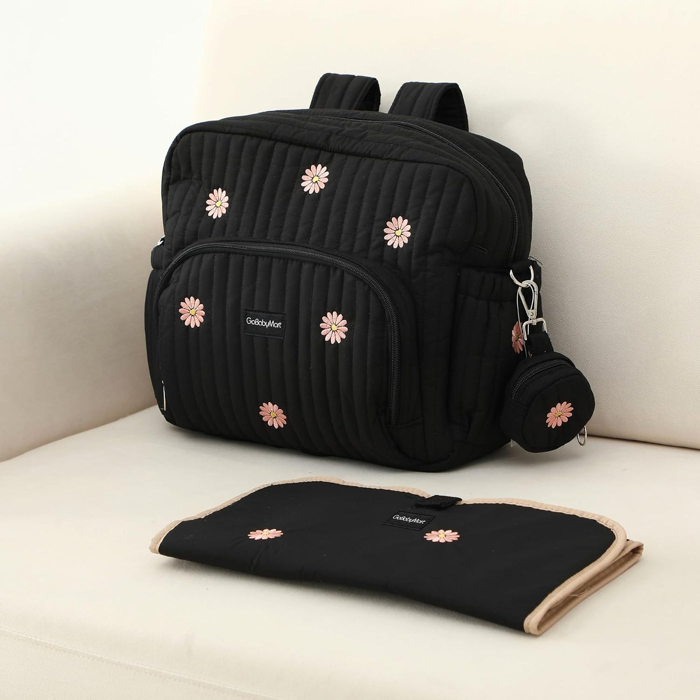 GOBABYMART - Mochila para pañales con cambiador, bolsa de viaje par...
