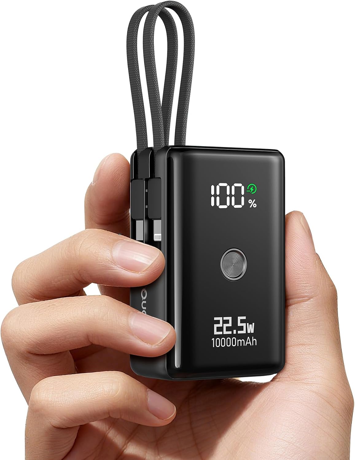 Cargador portátil de nanotecnología 10000mAh con 2 cables incorpora...
