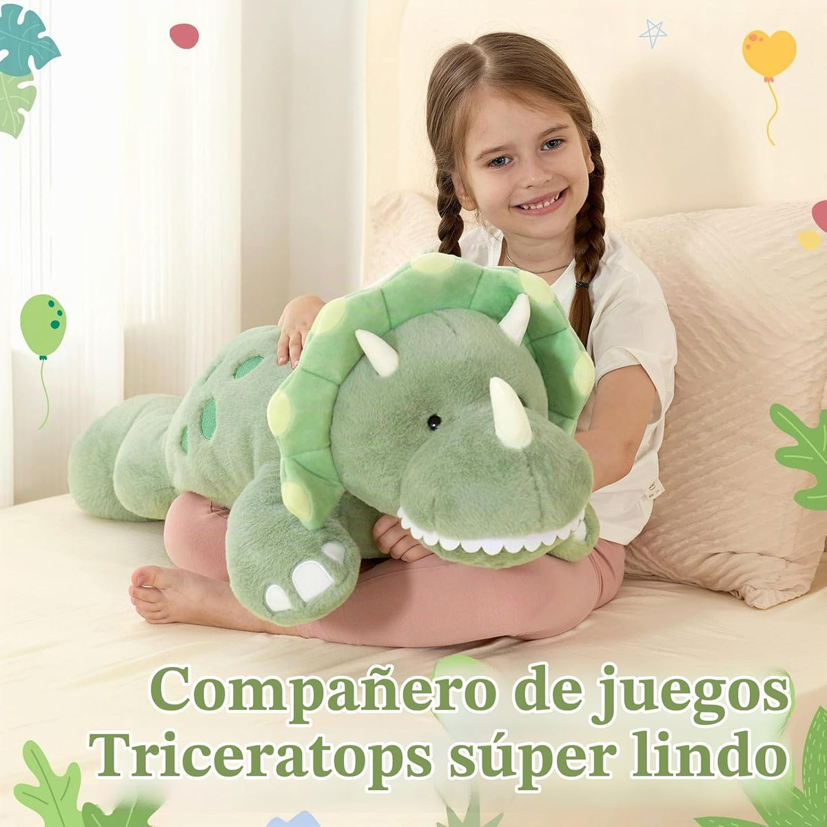 Tezituor Animales de peluche de dinosaurio de 5 libras, 32 pulgadas...