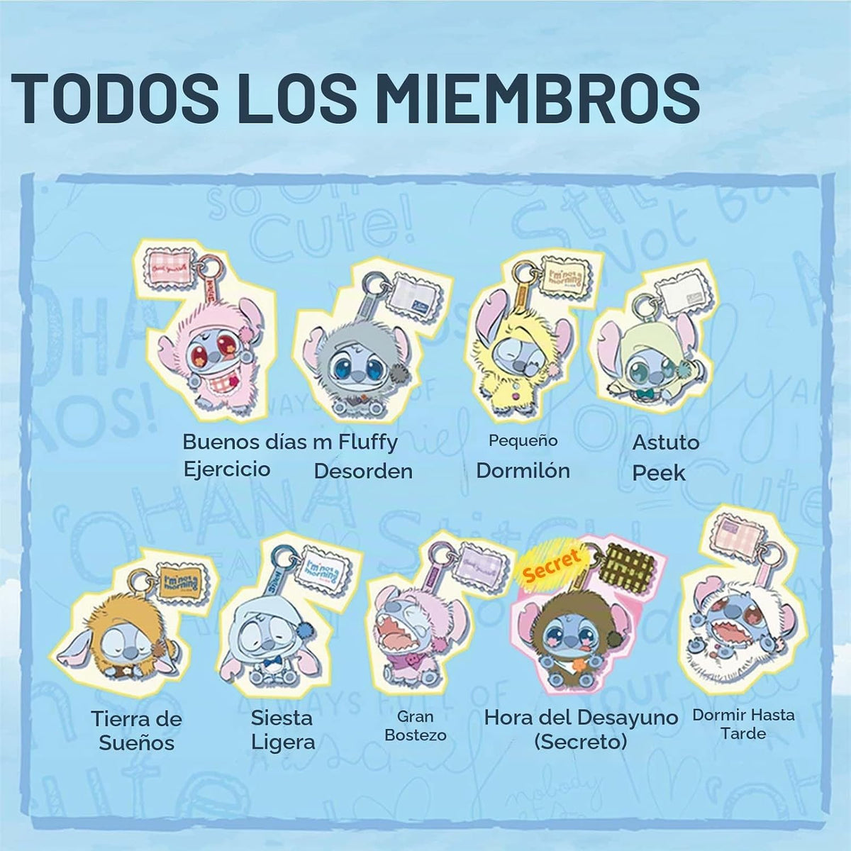 MINISO Disney Stitch Five More Minutes Series - Llavero de caja cie...