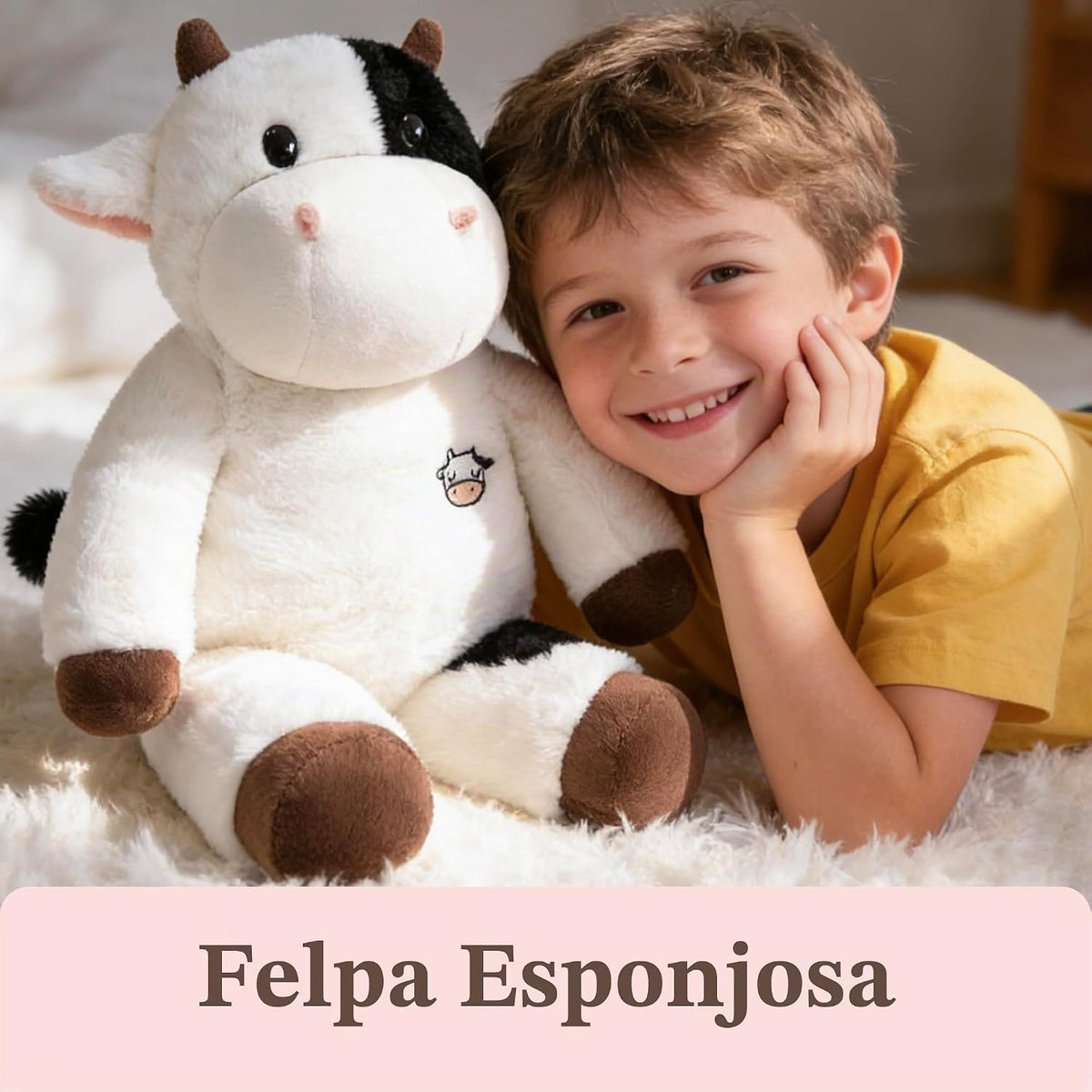 IKASA Juguete de peluche de vaca grande, 18 pulgadas, juguetes espo...