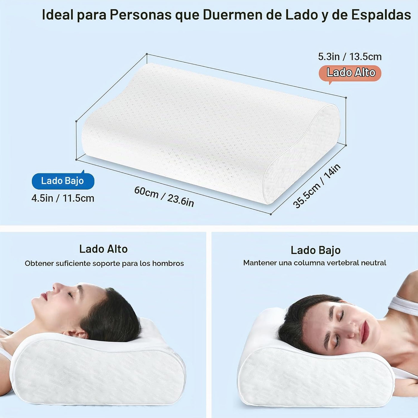 Elviros Almohada cervical de la cama de la almohada del cuello de l...