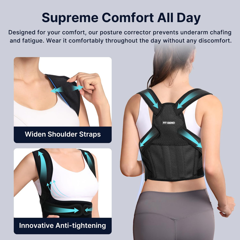 Corrector de postura Fit Geno para mujer Lite, soporte superior de...