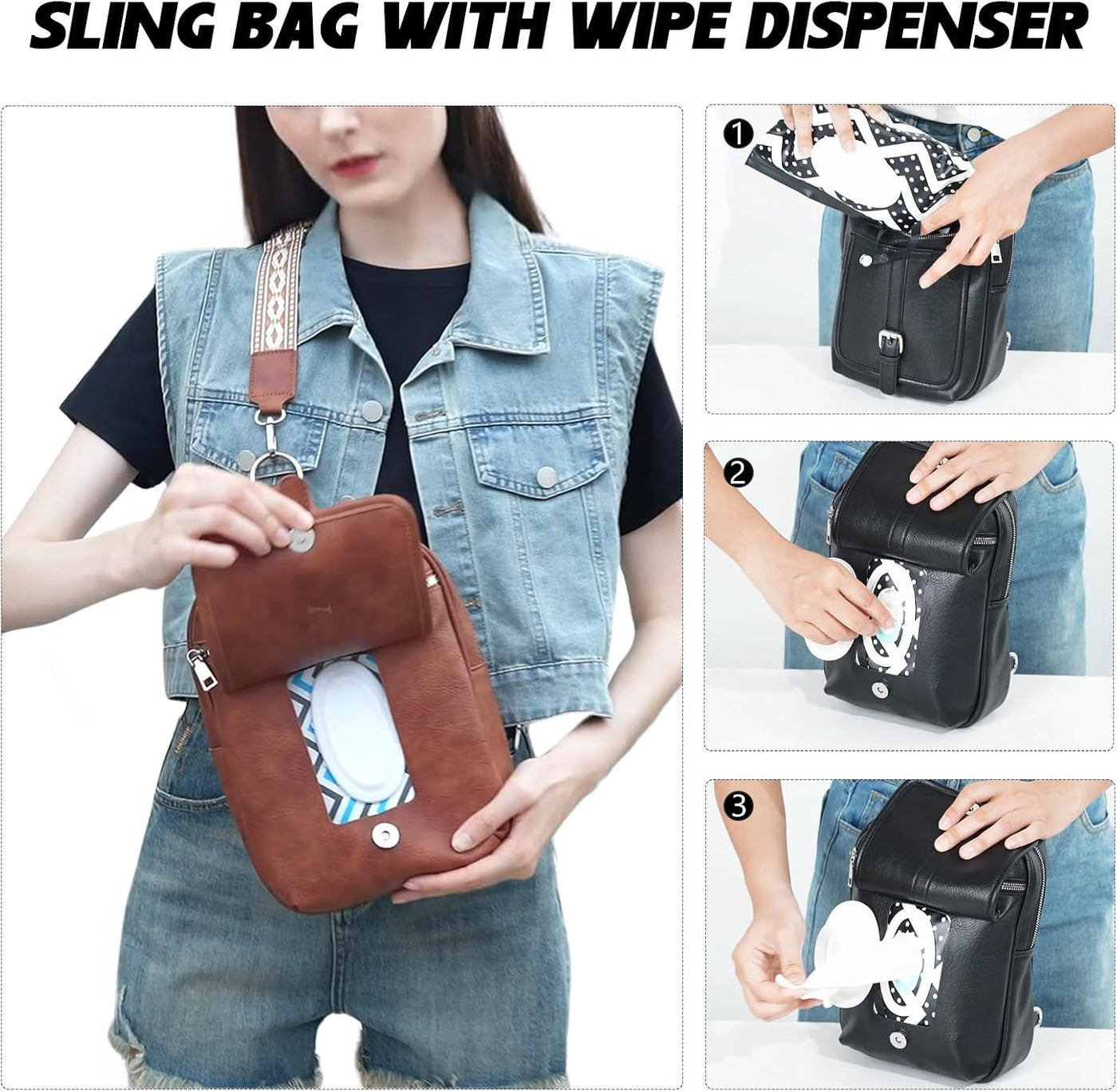 MYHOZEE Mini bolso de pañales cruzado pequeño bolso de pañales con...