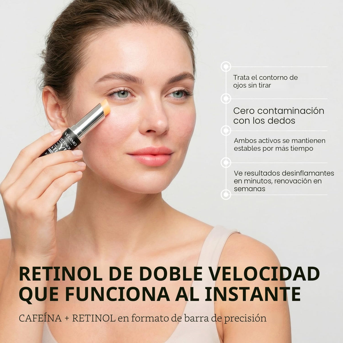 VELAMO ADVANCED Retinol Eye Stick: Crema de ojos de retinol para oj...