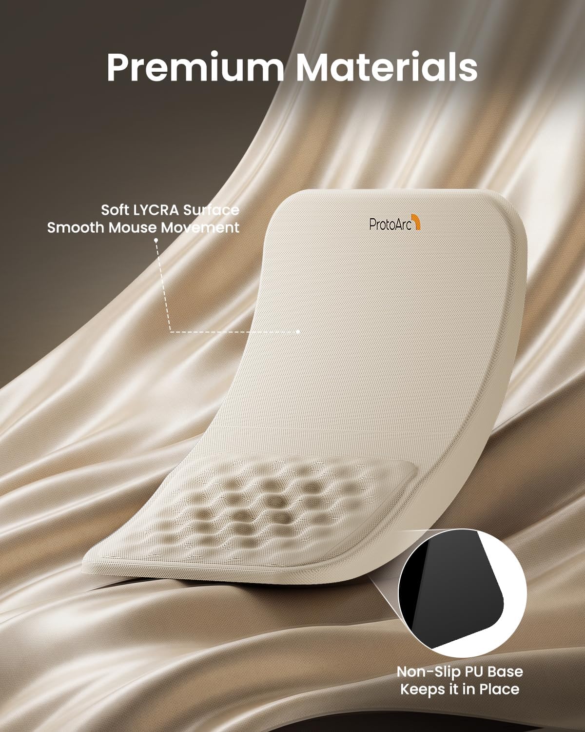 ProtoArc MP50 - Alfombrilla de mouse ergonómica con reposamuñecas,...