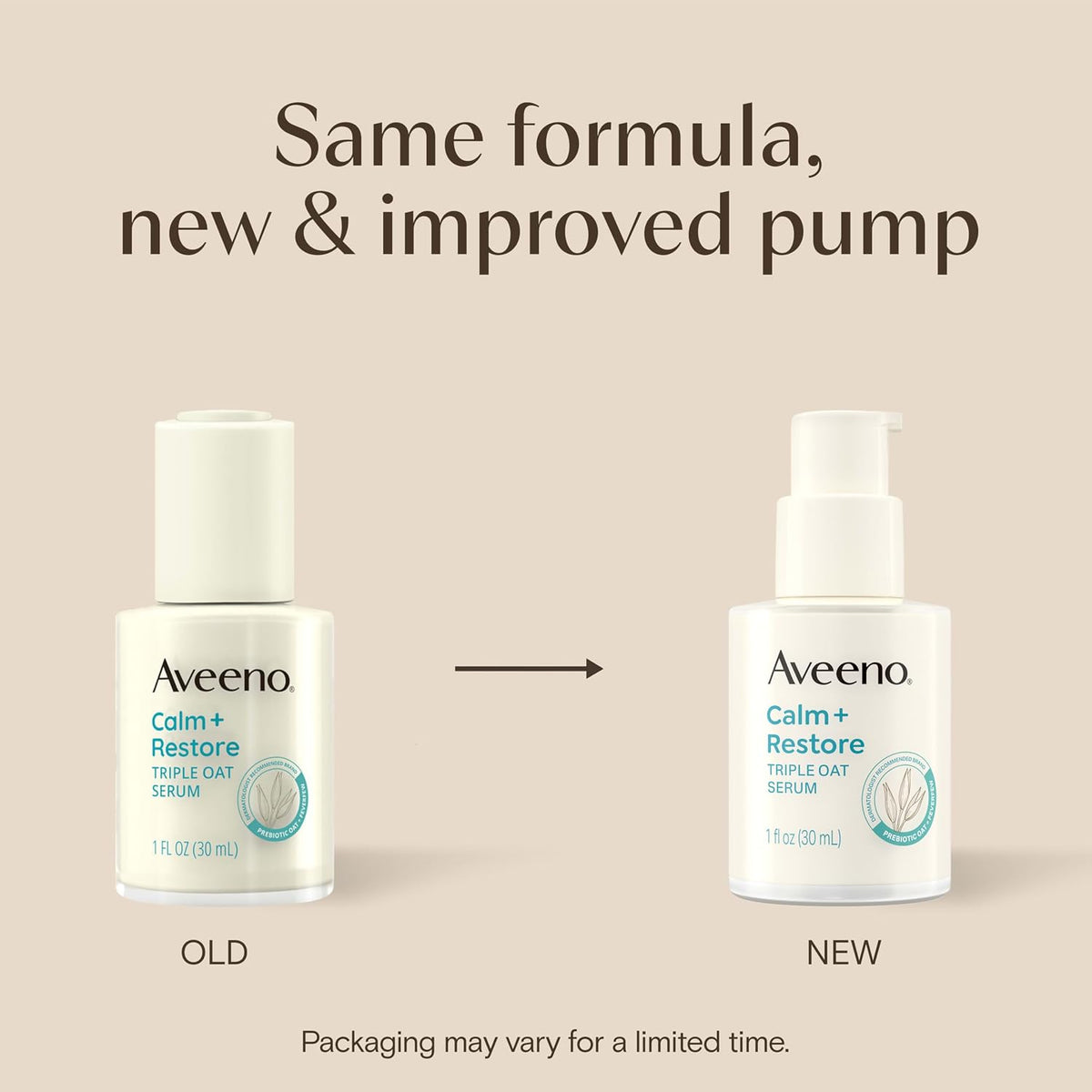 Aveeno Calm + Restore Triple Oat Face Serum, 1 onza líquida (paquet...