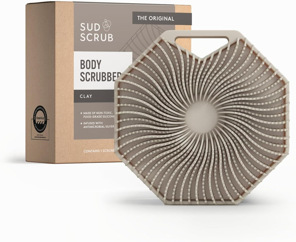 Sud Scrub® Depurador corporal de silicona antimicrobiano, cepillo e...