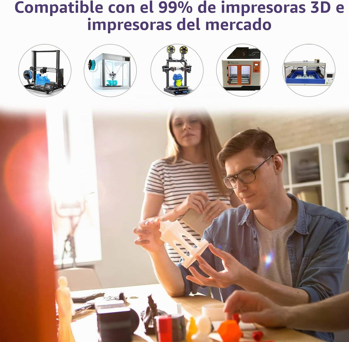 iSANMATE - Filamento para impresora 3D, filamento PLA de 1.75mm, fi...