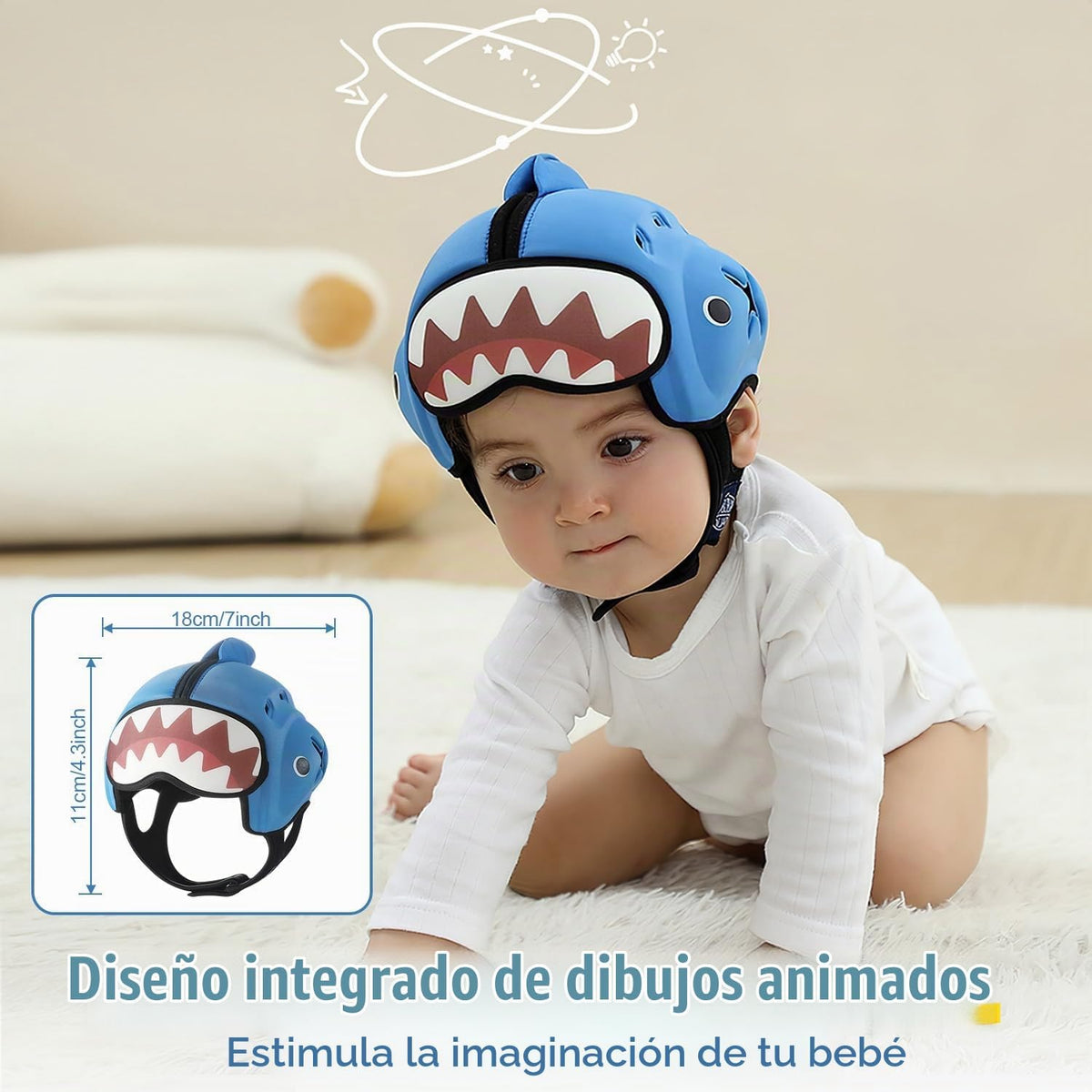 MamboBaby - Casco de seguridad para bebé, protector de cabeza de be...