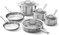Calphalon - Juego de utensilios de cocina de acero inoxidable cepil...