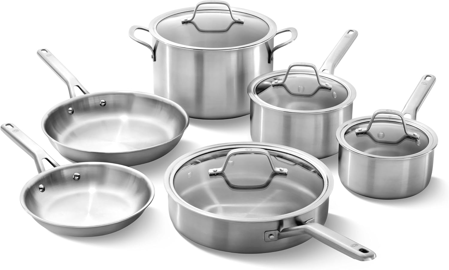 Calphalon - Juego de utensilios de cocina de acero inoxidable cepil...