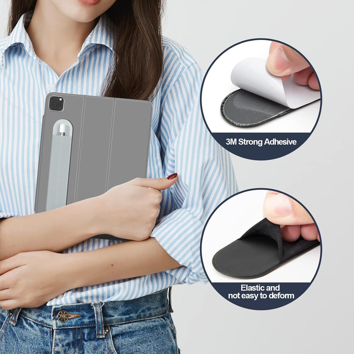 XLDLQU Soporte para lápices Apple, paquete de 6 fundas elásticas du...
