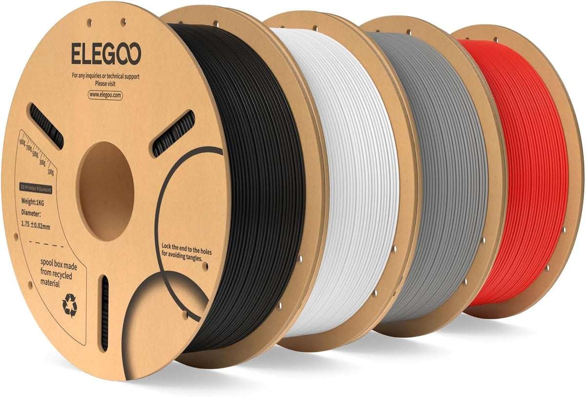 ELEGOO Filamento PLA para impresora 3D de 0.07 in, 8.8 lbs, negro\/...
