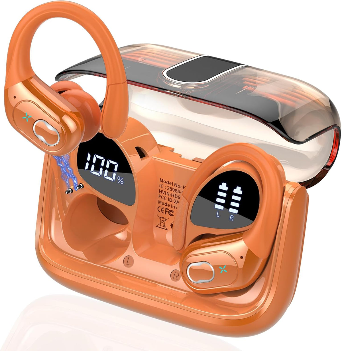 Aptkdoe Auriculares inalámbricos 75H Bluetooth 5.4 Auriculares depo...