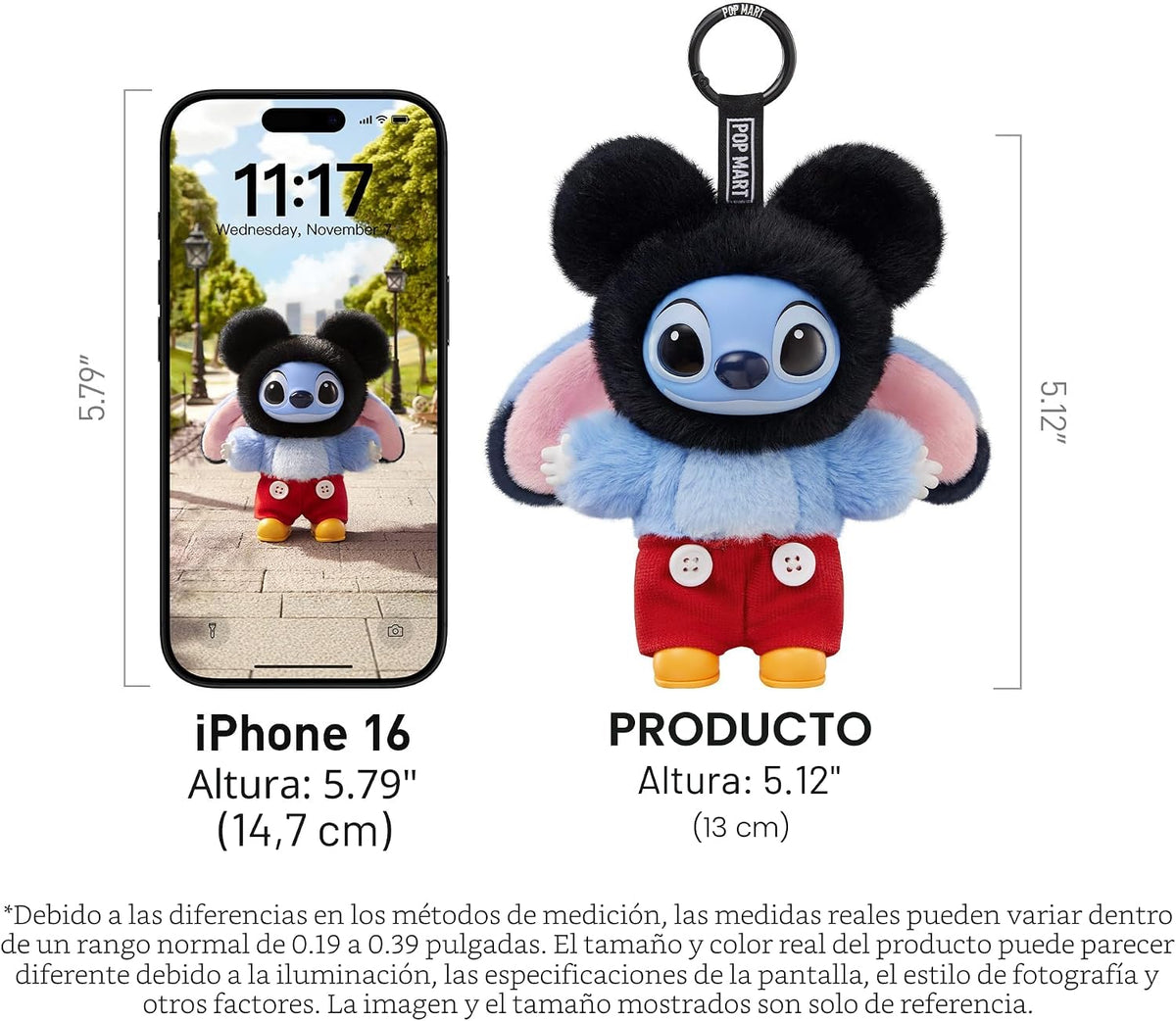 POP MART Stitch Adventure Series - Llavero de caja ciega, juego com...