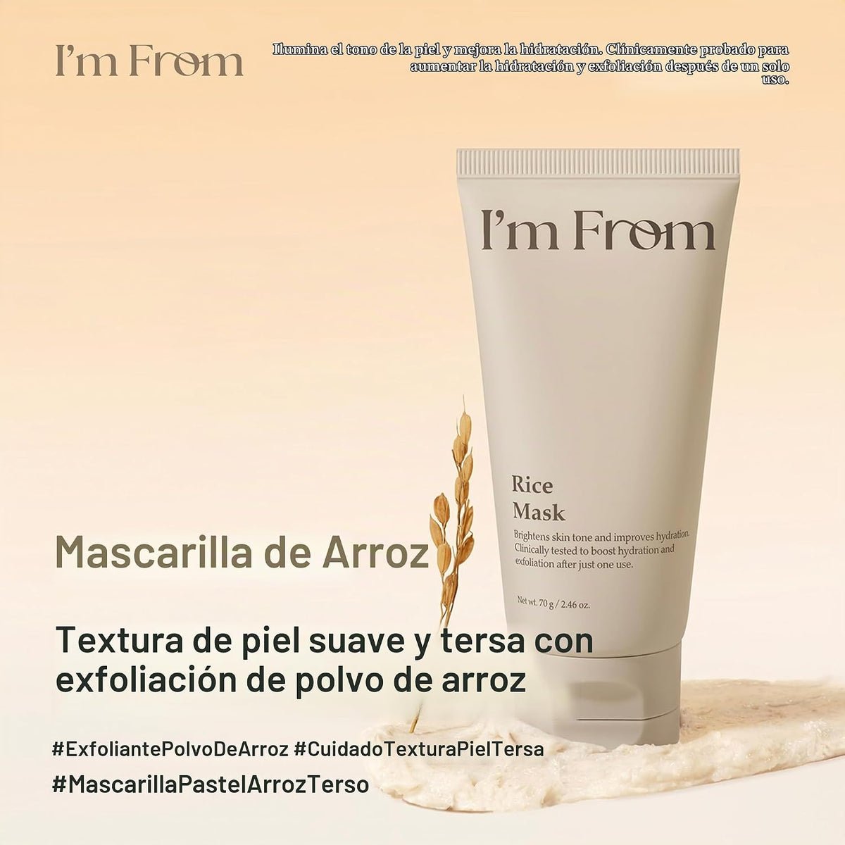I'm From Máscara de arroz, máscara exfoliante suave de arroz la...