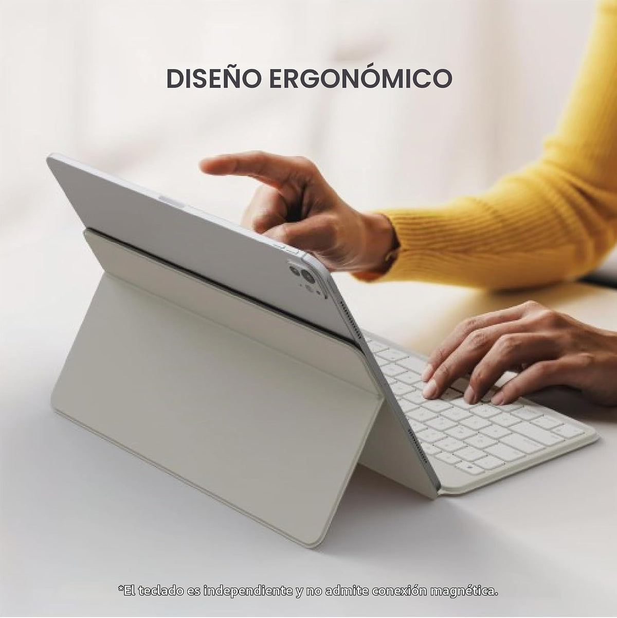 Satechi OntheGo - Teclado Bluetooth con soporte ajustable, conecta...