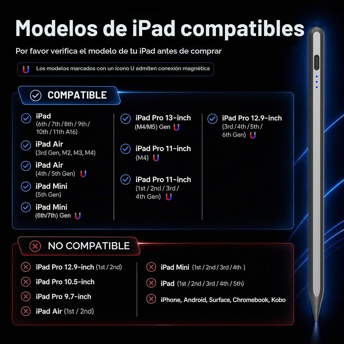 HATOKU Stylus Pen para Apple iPad 2018-2026 para tomar notas y dibu...