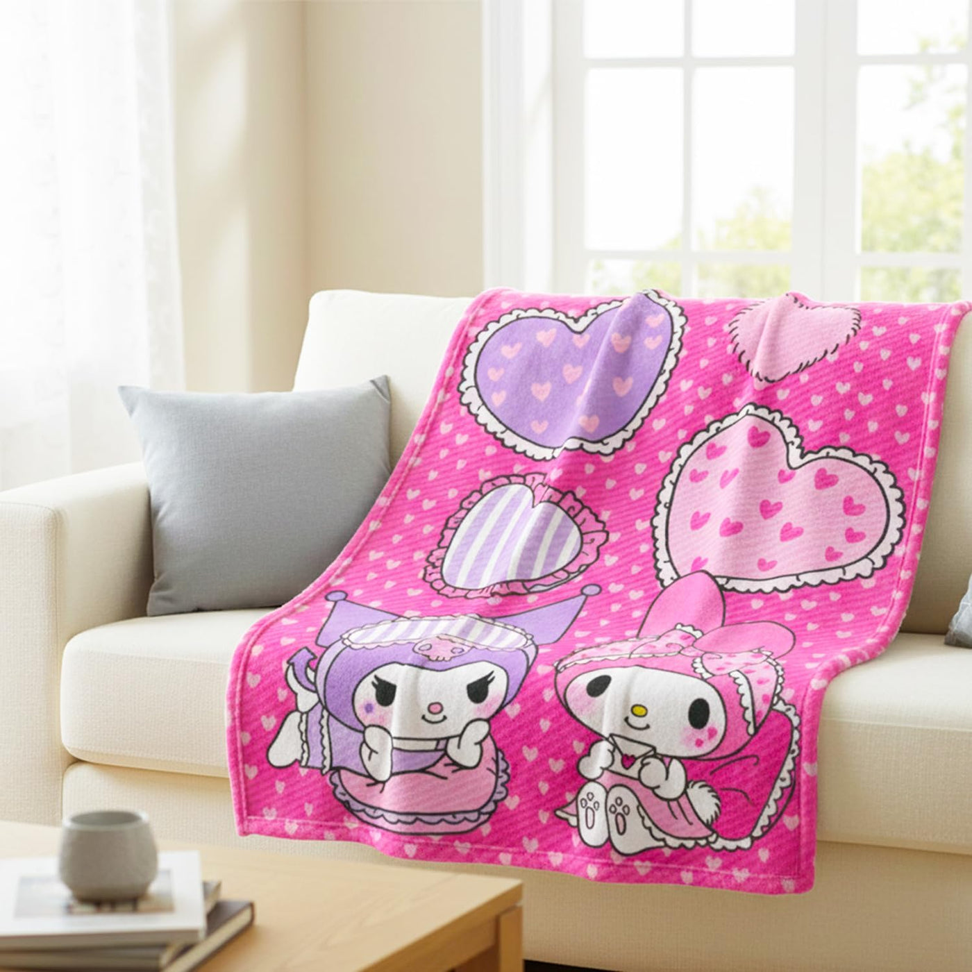 Hello Kitty Juego de manta de forro polar para niñas, paquete con m...