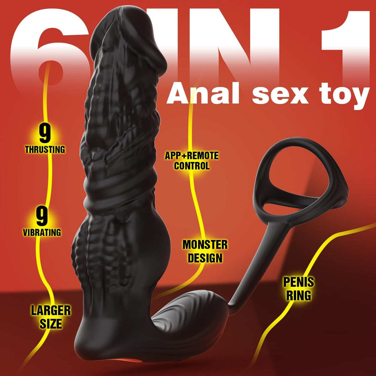 Vibrador anal masajeador de próstata de empuje rápido para hombres,...