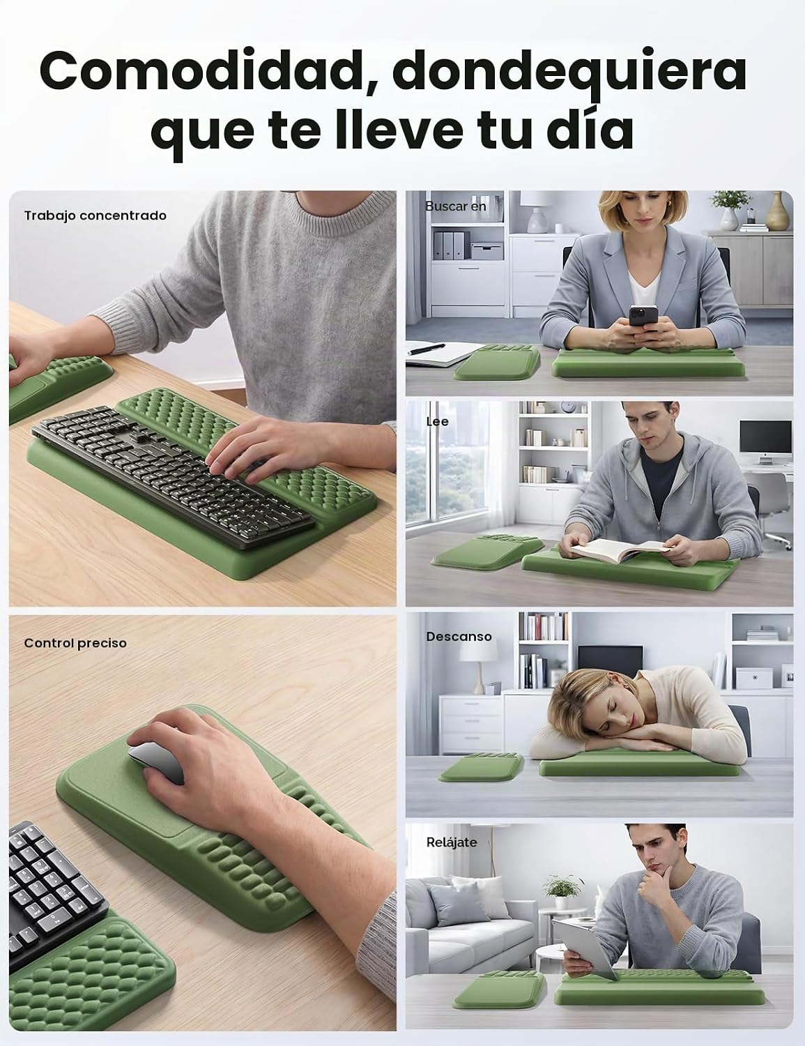 Vaydeer Juego de soporte para teclado y almohadilla para ratón con...
