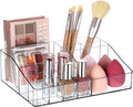 Vtopmart Organizador de maquillaje transparente de 1 nivel, almacen...