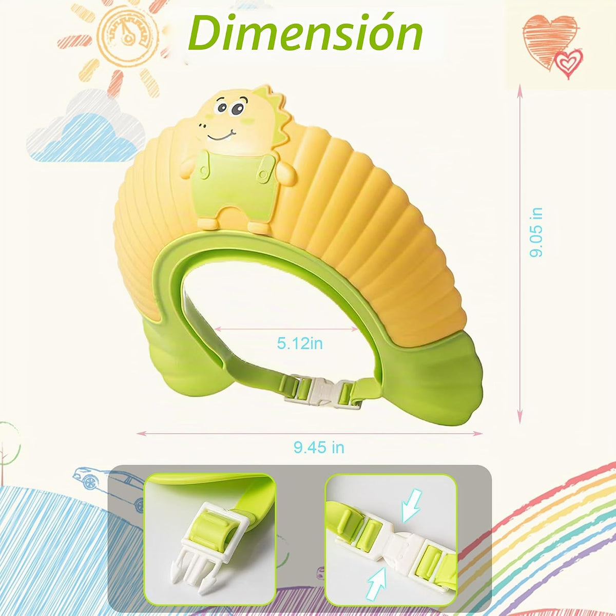 De 0 a 9 años, sombrero de visera para niños, diversión para el bañ...