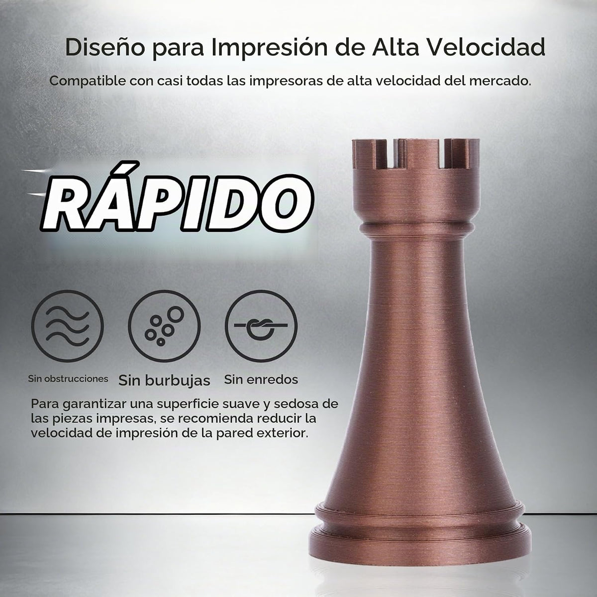 AMOLEN Paquete de filamento PLA para impresora 3D de ácido poliláct...