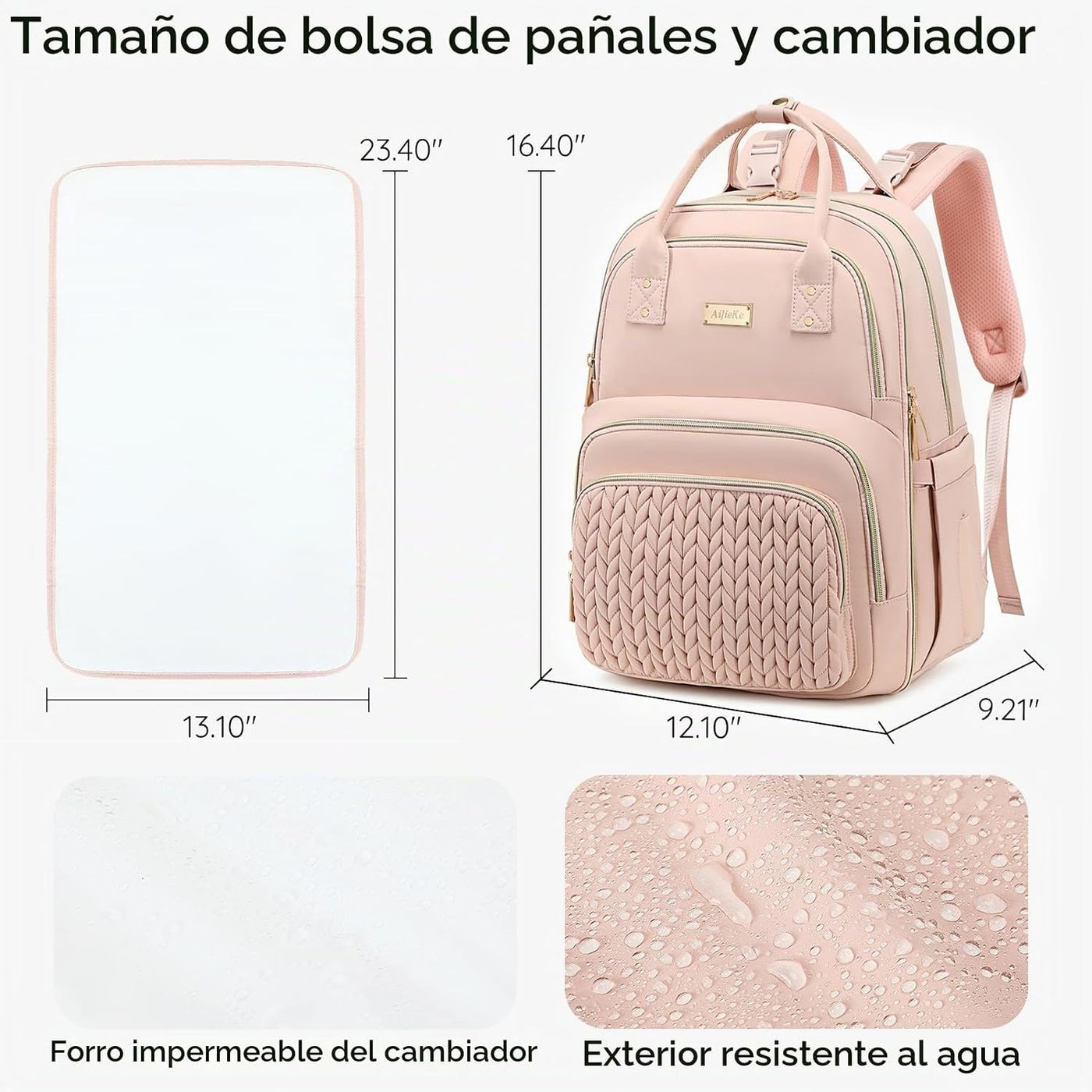 Mochila para pañales, grande, multifuncional, para niños, niñas y b...