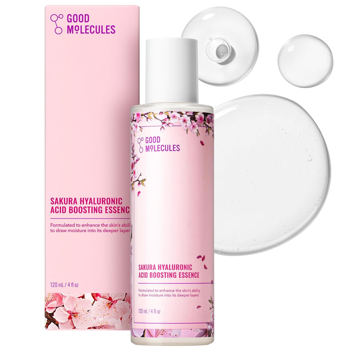 Good Molecules Sakura Esencia potenciadora de ácido hialurónico, 4...