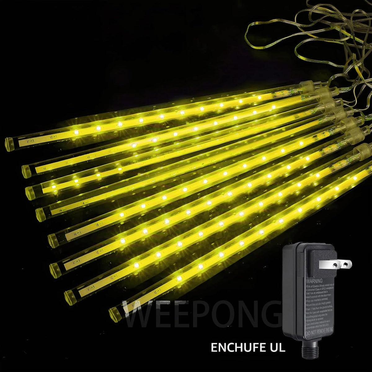 Weepong Luces de Navidad al aire libre de lluvia de meteoritos de 1...