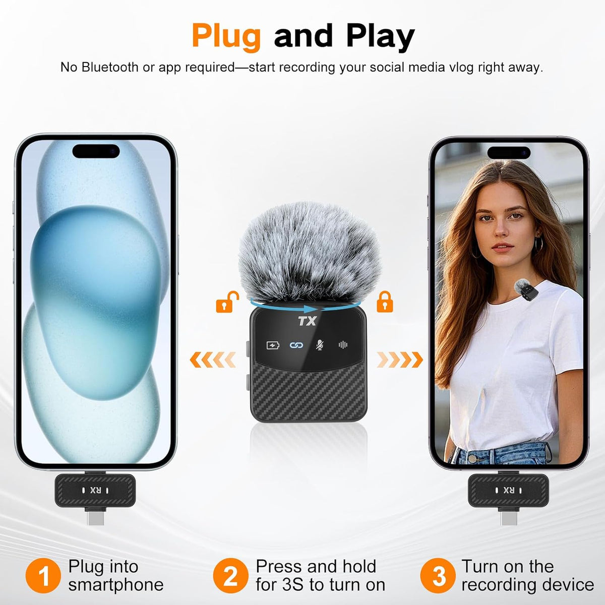Zarcaco Kit profesional de vlogging para iPhone\/Android, trípode d...