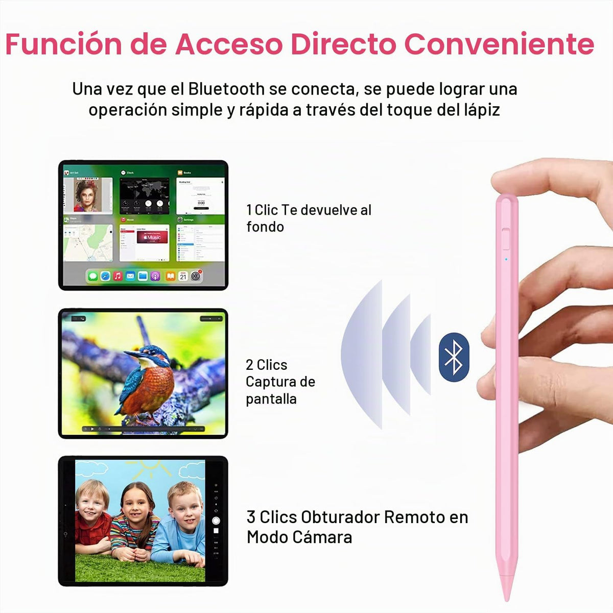 Lápiz capacitivo para iPad 2018-2025 con rechazo de palma, lápiz Ap...