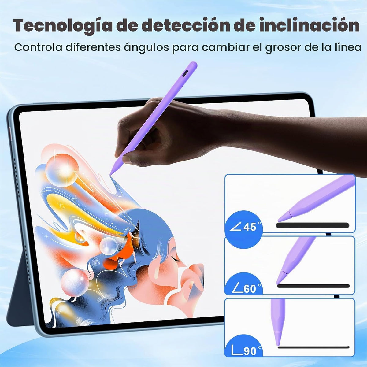 Lápiz óptico para iPad 2018-2026, USB C 8 minutos, 3 veces carga rá...