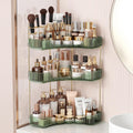 BEFSOP Organizador esquinero de baño, organizador de maquillaje mej...